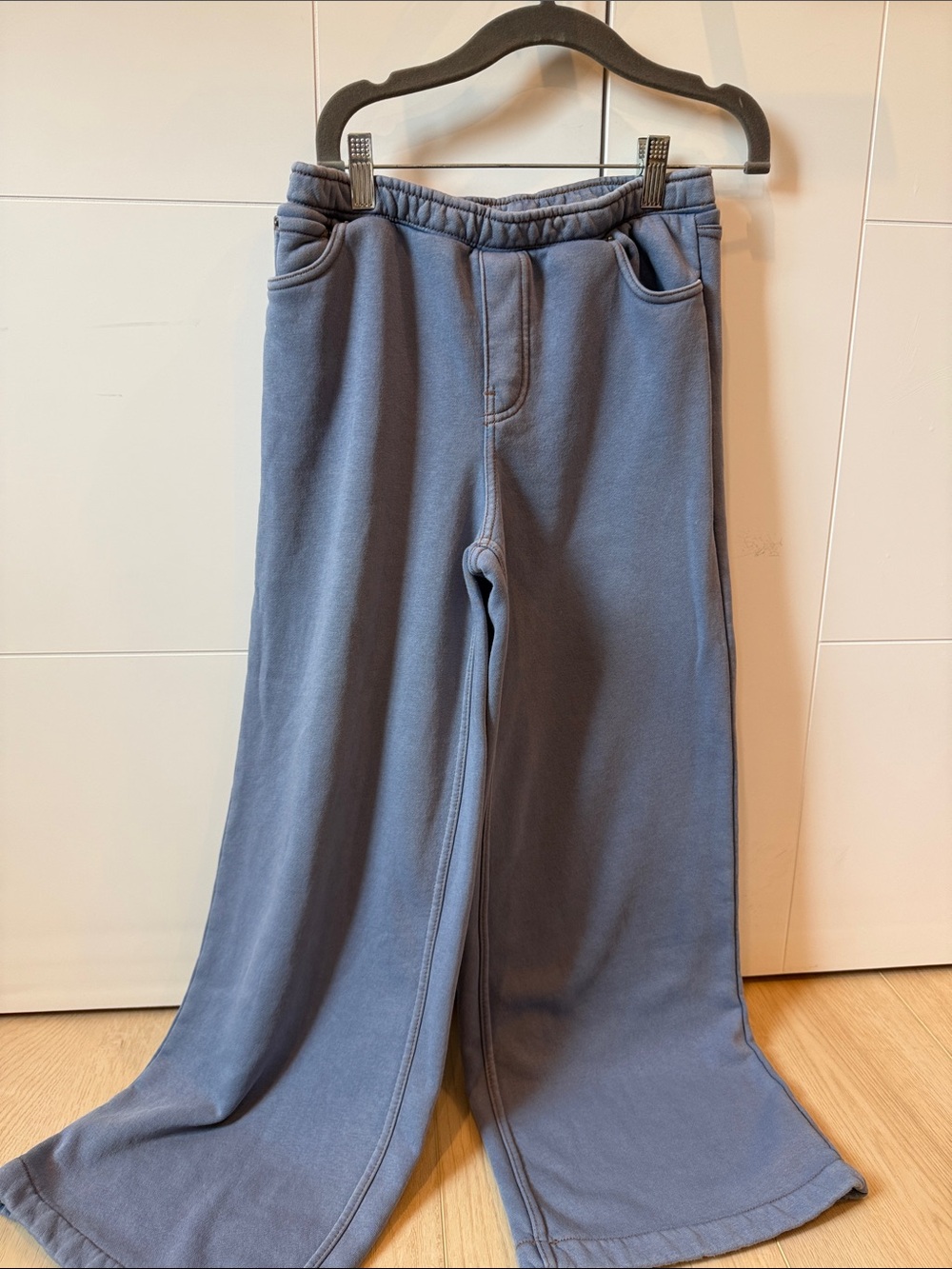 Gap Kids Wide-Leg Sweatpants in Slate Blue